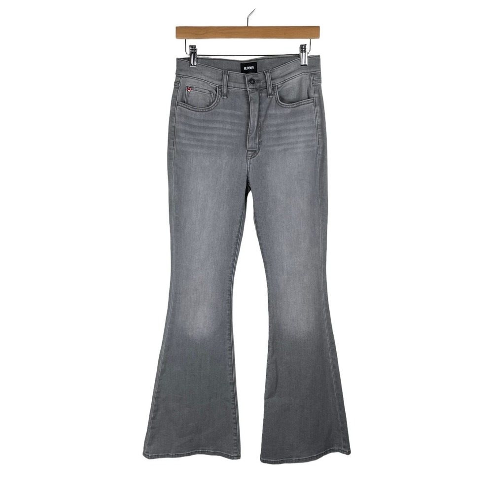 Hudson Heidi High Rise Flare Jeans Size 26 NWT Gray Wash Stretch Denim 70s